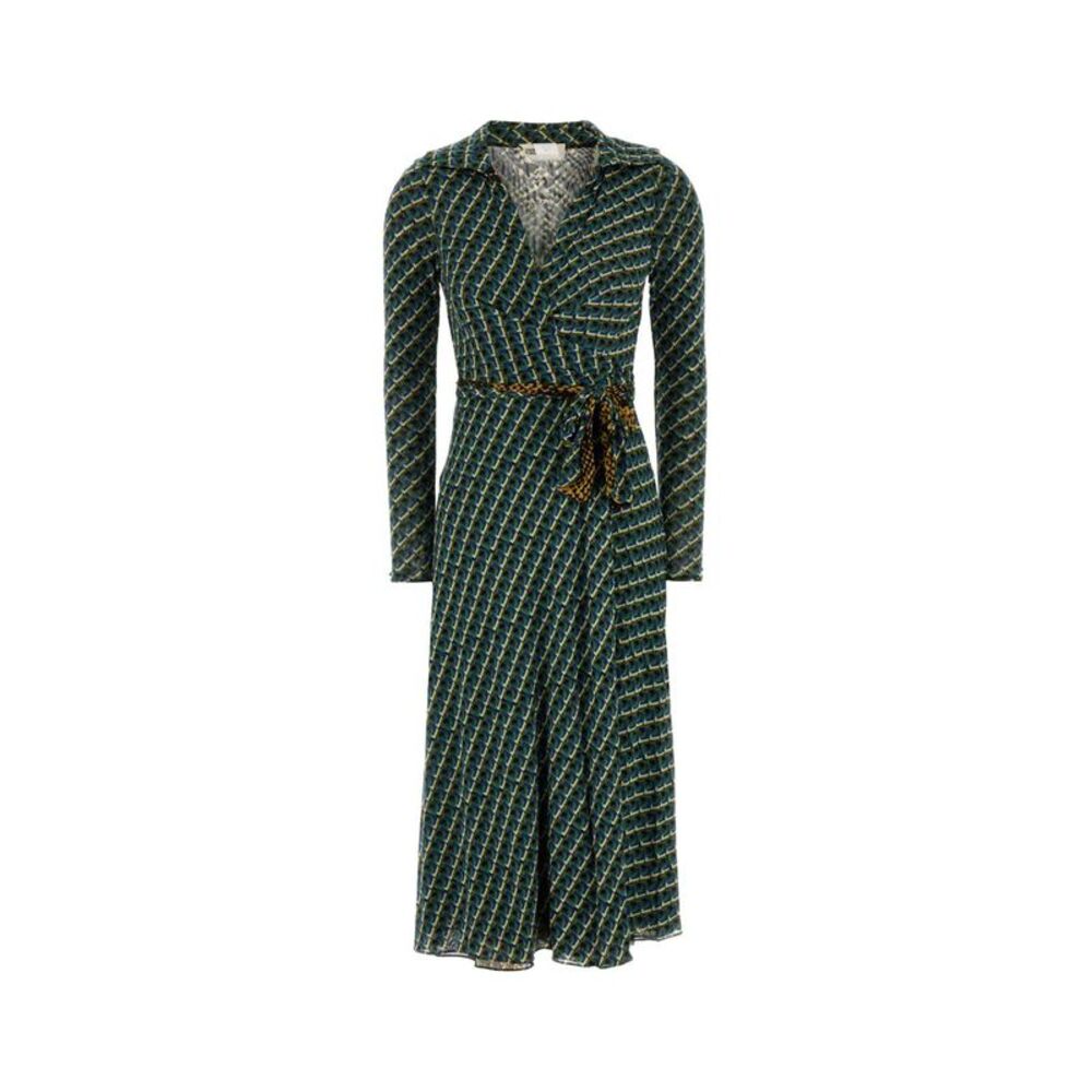 Diane Von Furstenberg Women Printed Mesh Reversible Phoenix Dress